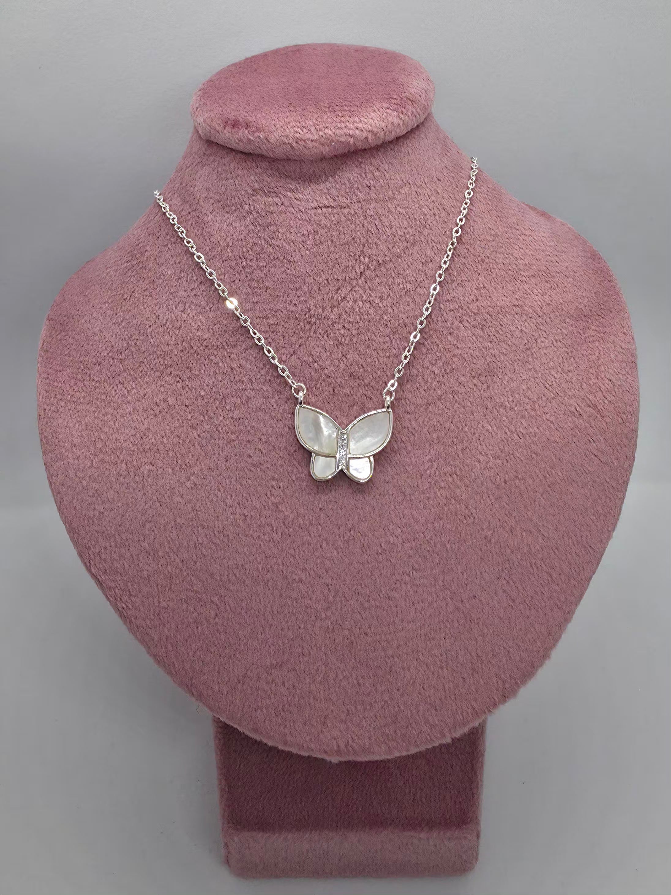 Collar enamora - Mariposa nácar