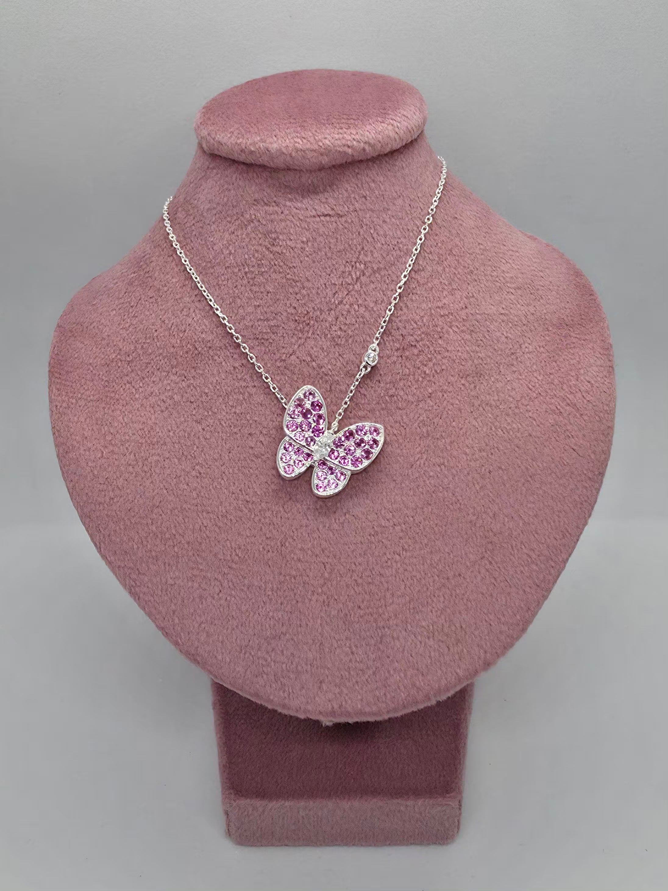 Collar enamora - Mariposa circones rubí