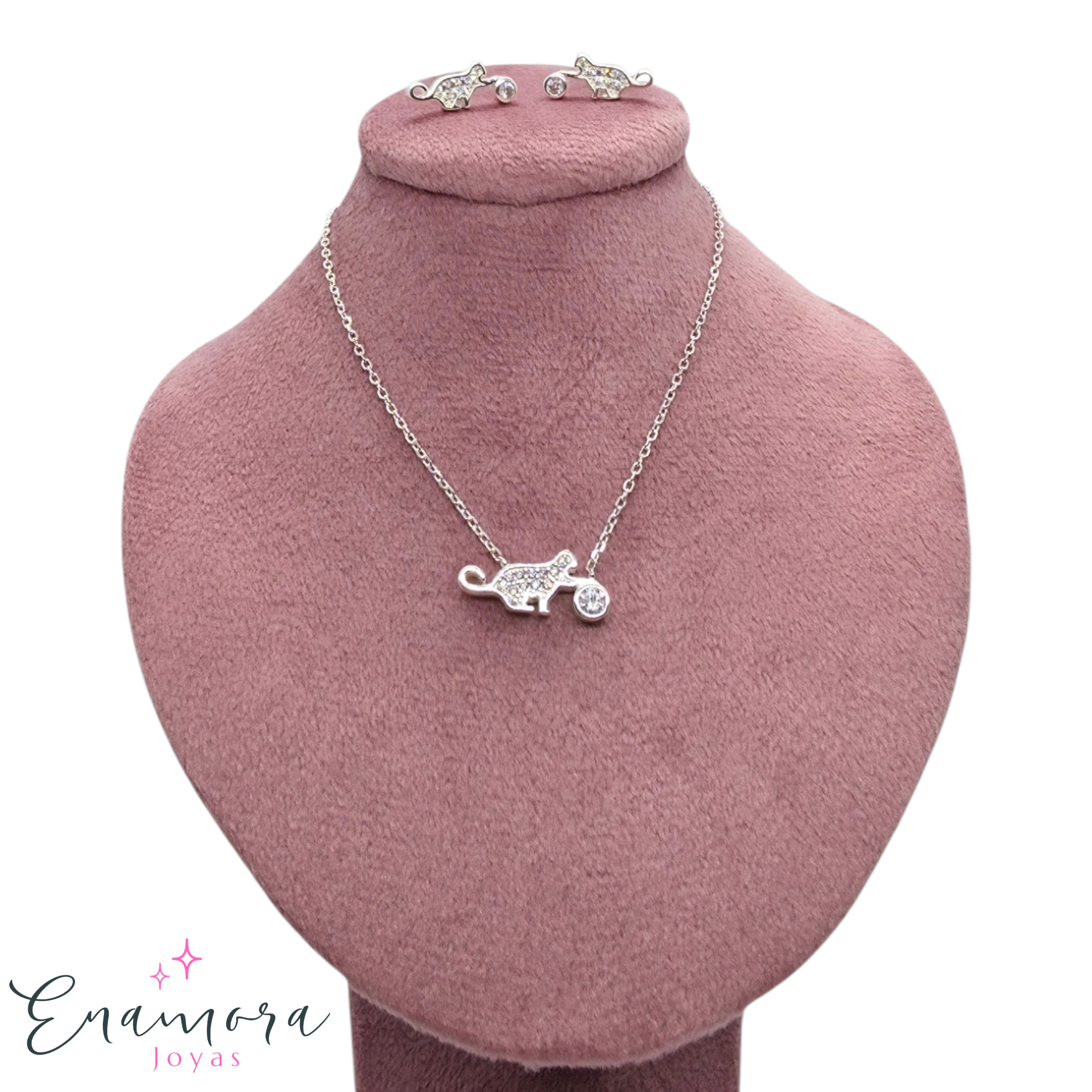 Conjunto Enamora - Gatito circón