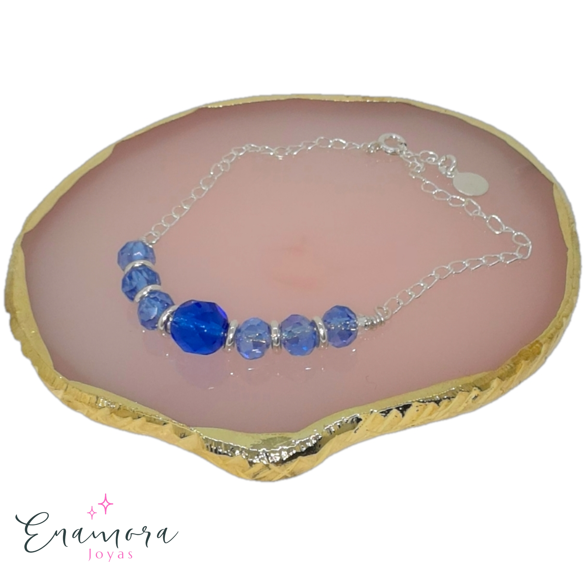 Pulsera Enamora - Cristales azul