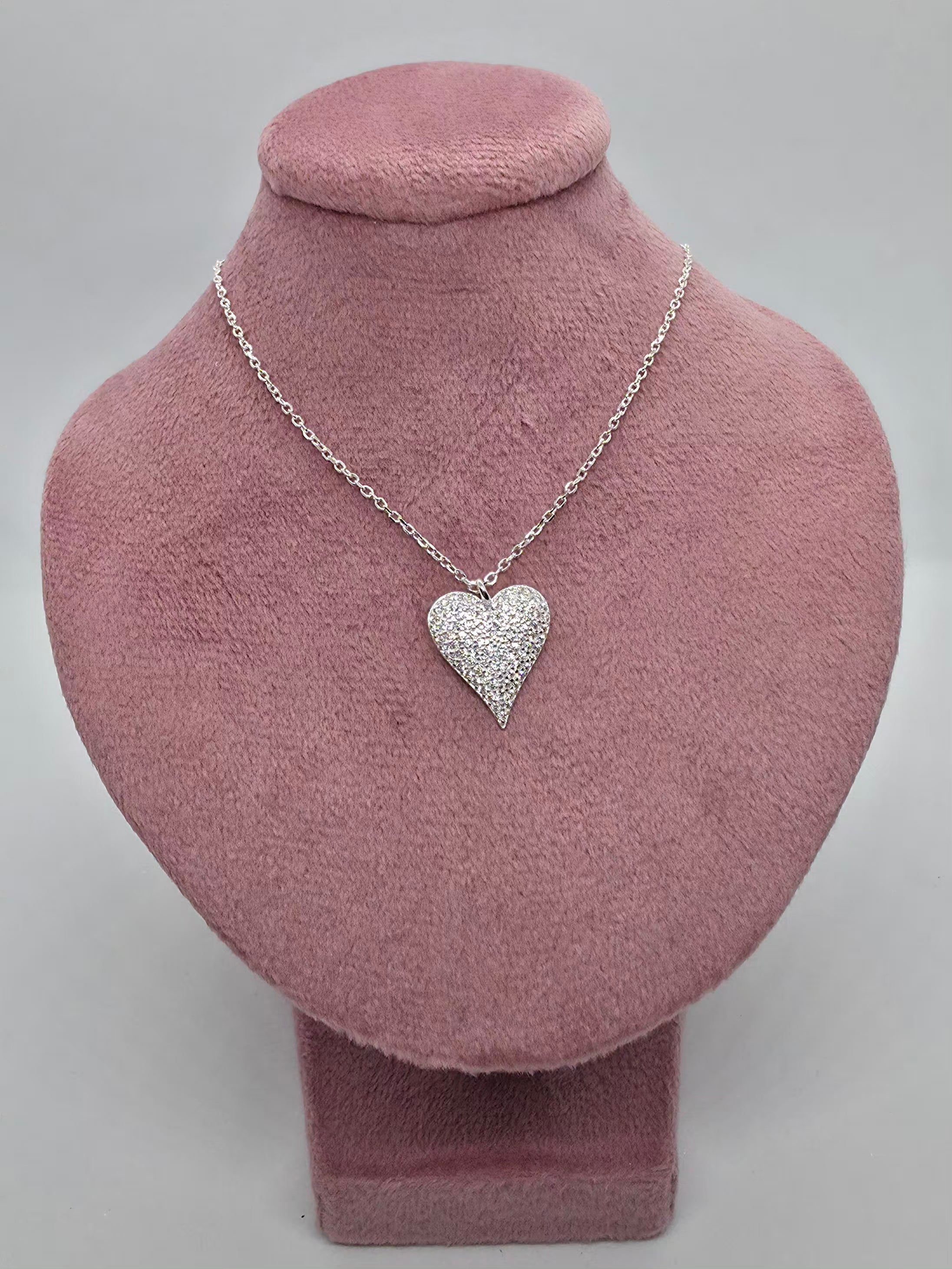 Collar enamora - Corazón circones pavé